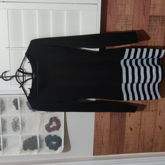 Black Long Sleeve Striped Dress and maxi backless dress. (Bundle deal) - Picture 3 of 3